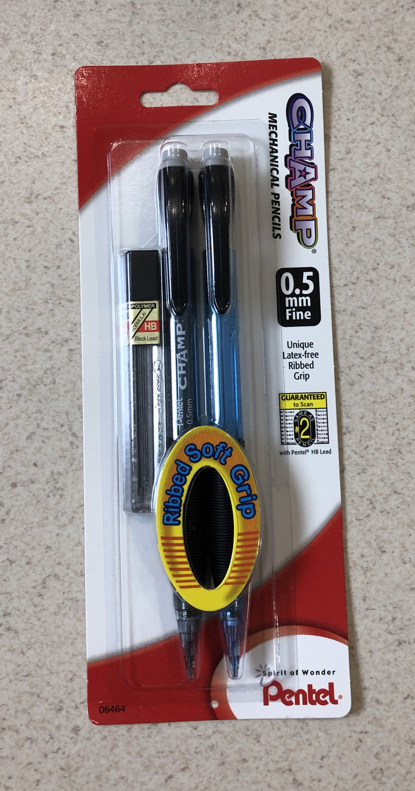S - Charcoal & Light Blue Barrels 2 Pk .5 Mm Lead