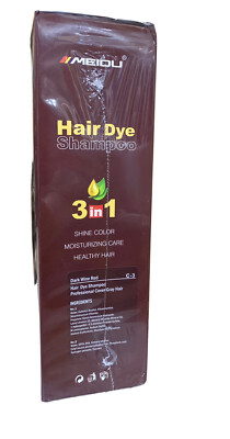 Wine Red Hair Dye Shampoo 3 In 1 (500ml each)