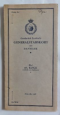 Antike Strassenkarte 1921: Danmark / Dnemark Nr.49: Kge (3139