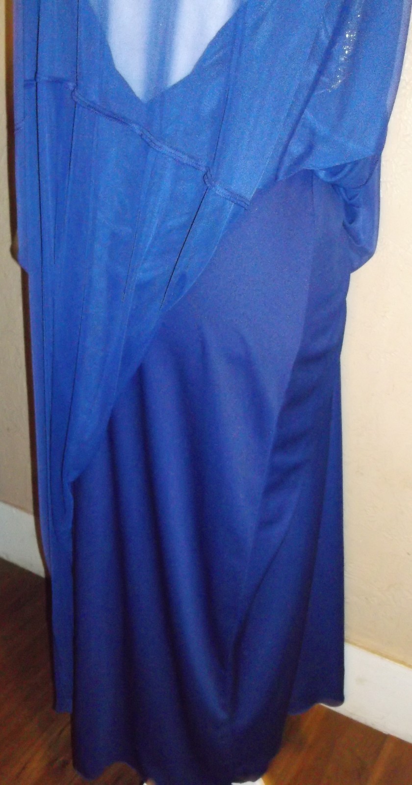 NWT MY MICHELLE PROM DRESS EVENING GOWN  womens sz 1 BLUE BEADED QUALITY