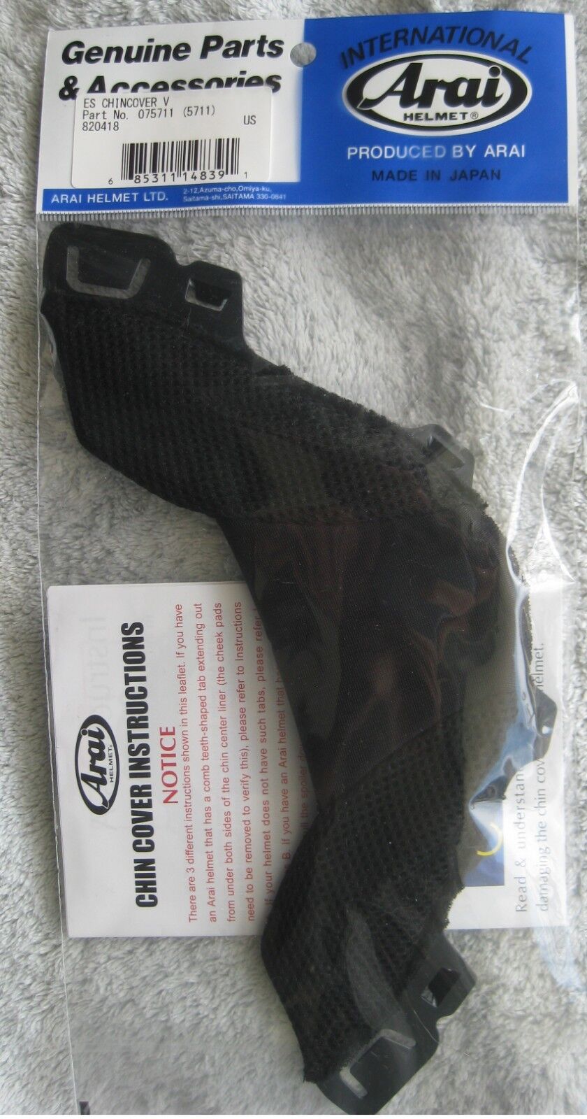 Arai ES Chin Curtain Corsair-X RX7V RX7X RX7GP Chaser-X Arai ES Chin Curtain Corsair-X RX7V RX7X RX7GP Chaser-X