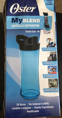 Oster My Blend Sports Bottle Blender Accessory Bottle BLUE Replacement 20oz