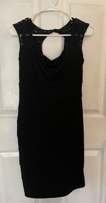 Black Women s Donna Ricco Dress Size 10 Lace Evening Formal