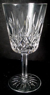waterford crystal lismore pattern water goblet 6-7/8"