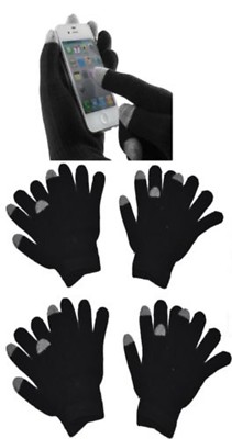 4 Pairs Black Magic Knit Touch Screen iPhone Gloves Texting Gloves New York 