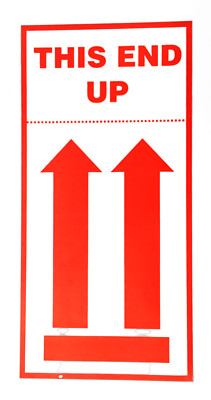 4x8 This End Up Arrow Labels Large Pallet Shipping Adhesive Stickers 4RLS 250EA