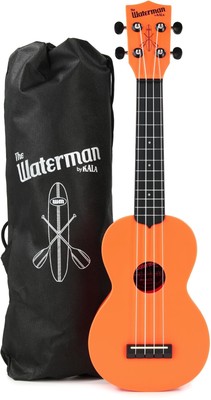 Kala Waterman Beach Collection Soprano Ukulele - Sunset Orange