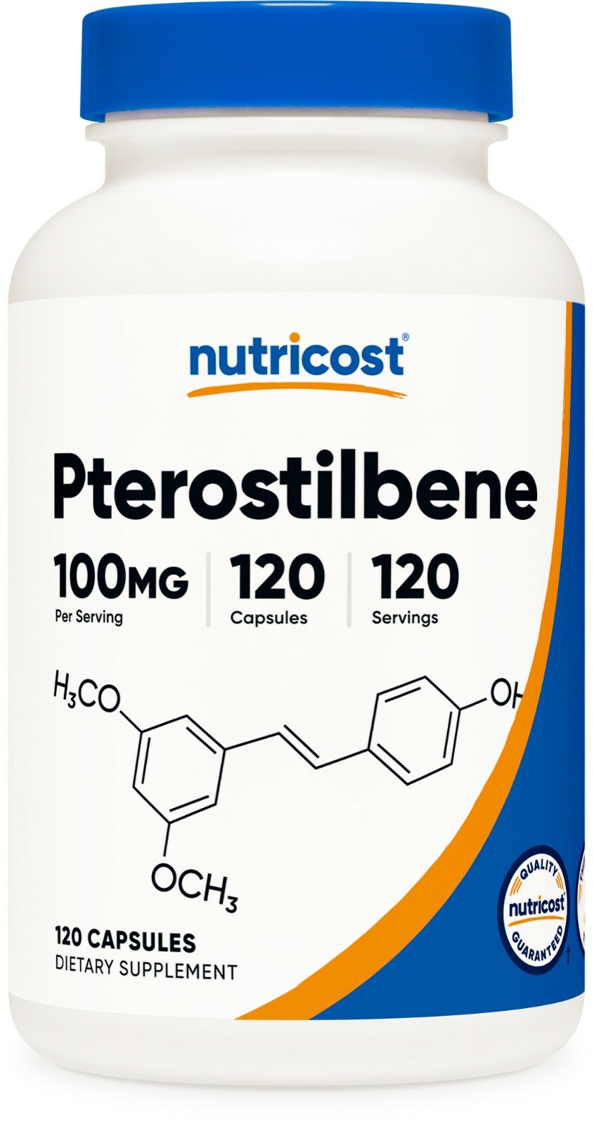 Nutricost Pterostilbene 100 мг, 120 капсул, без ГМО и глютена