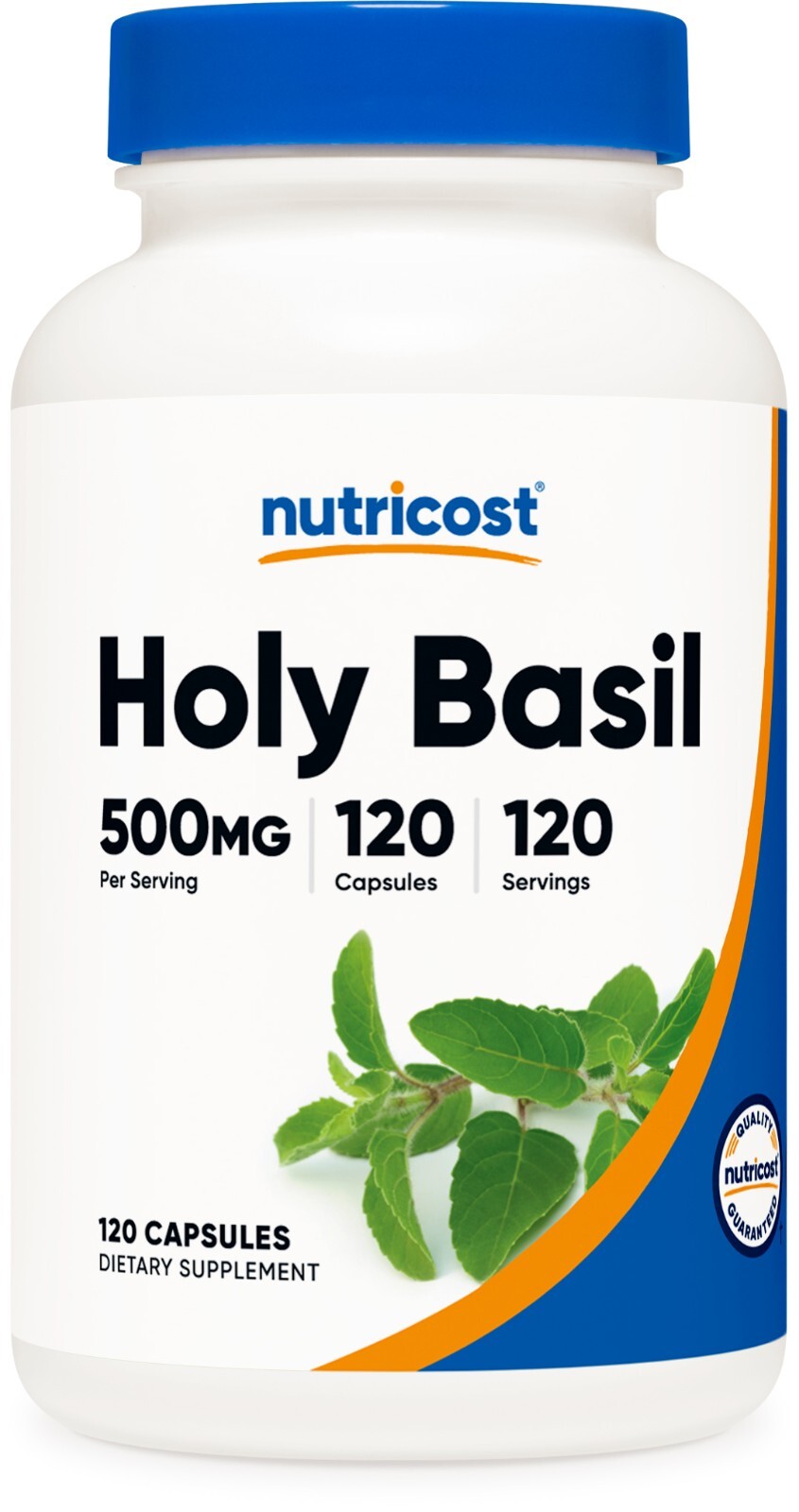 Капсулы Nutricost Holy Basil 500 мг на порцию (120 вегетарианских капсул)
