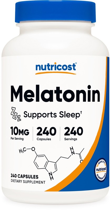 Nutricost Melatonin 10mg, 240 Tablets - 10mg Per Serving, Non-GMO,