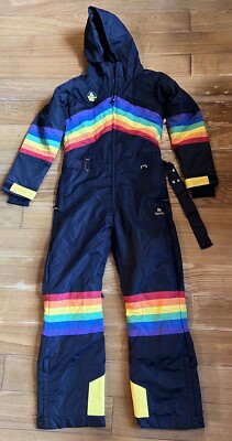 Tipsy Elves Ski Suit Midnight Shredder Retro Snow Suit Brand New NWT LARGE