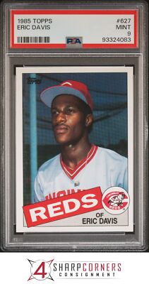 1985 TOPPS #627 ERIC DAVIS RC REDS PSA 9 B4105714-083