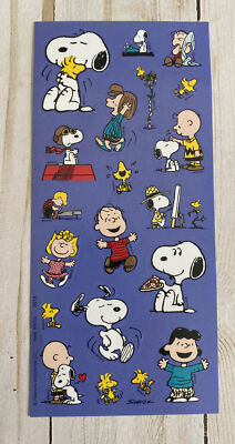 Peanuts Stickers Snoopy + Woodstock + Charlie Brown + Linus + Schroeder Hugs New