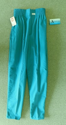 Action Line Teal Uniform Medium Elastic Waist Side Pockets Scrub Pants #6590 New