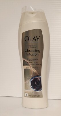 Olay Detoxifying Cleansing Infusion Charcoal Mint Body Wash 13.5 Fl 