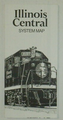 Illinois Central Railroad 1990 System Map