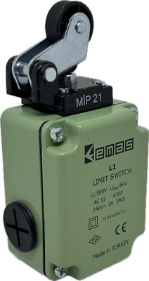 EMAS L1K13MIP211 L1 PLASTIC ROLLER LEVER SNAP ACTION 1NO+1NC LIMIT SWITCH NEW