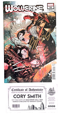WOLVERINE #50 SIGNED BY CORY SMITH W/COA MARCO CHECCHETTO VARIANT 2024 MARVEL NM