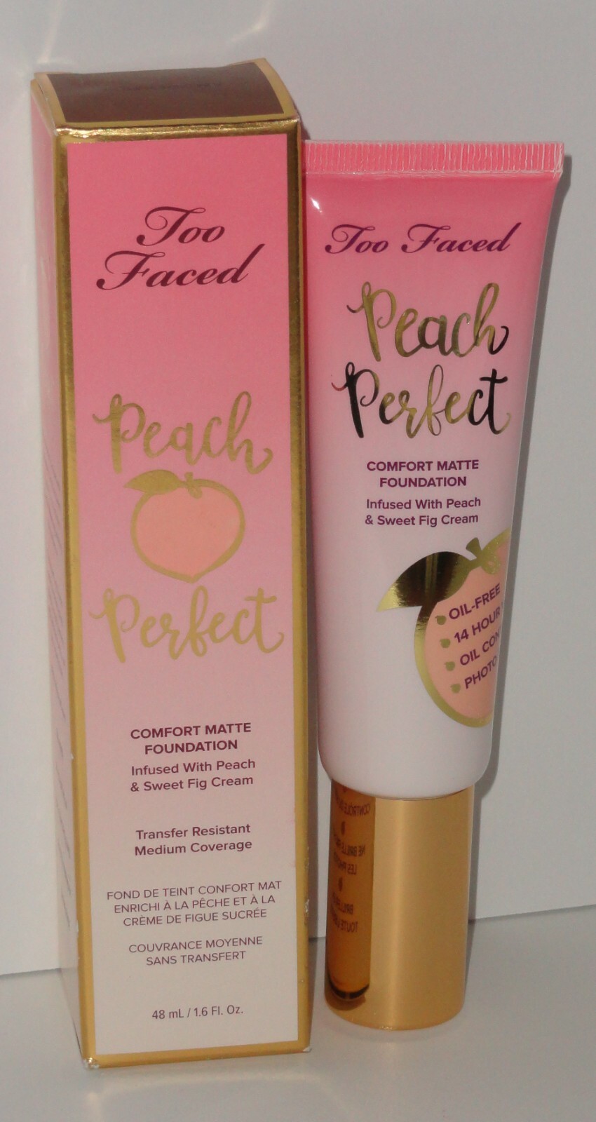 New Too Faced Peach Perfect Comfort Matte Foundation Medium