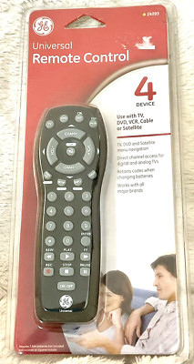 New In Package GE Programmable Universal Remote Control 4 Device 24993