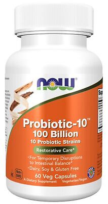 Now Foods Пробиотик-10 100 миллиардов 60 растительных капсул