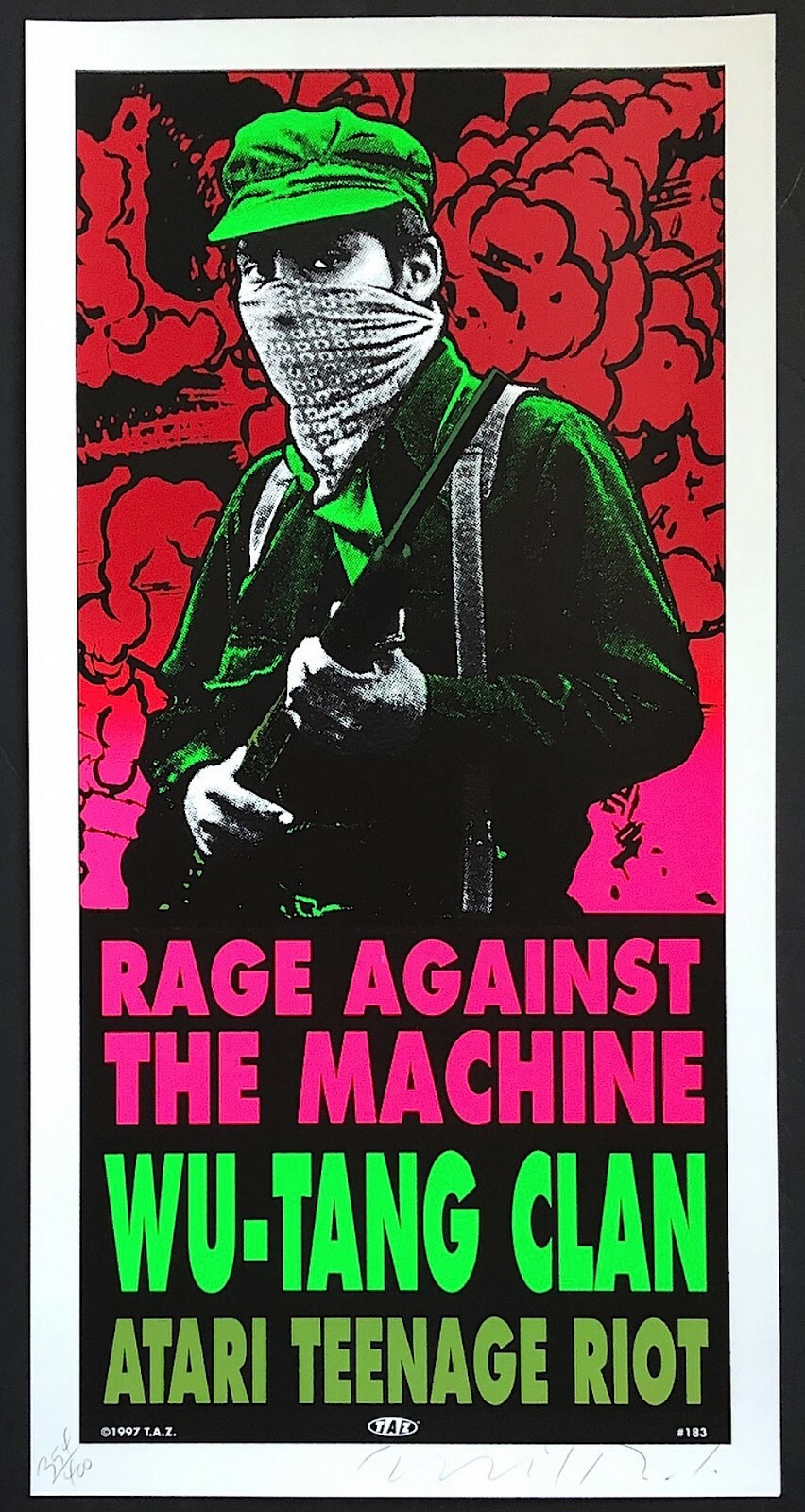 TAZ シルクスクリーンポスター【RAG AGAINST THE MACHINE】 TAZ