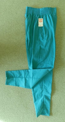 Action Line Teal Uniform Medium Elastic Waist Side Pockets Scrub Pants #6590 New