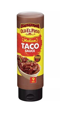2 Bottles   Old El Paso Taco Sauce Medium Squeeze Bottle 9 oz. Each - Exp 5/25