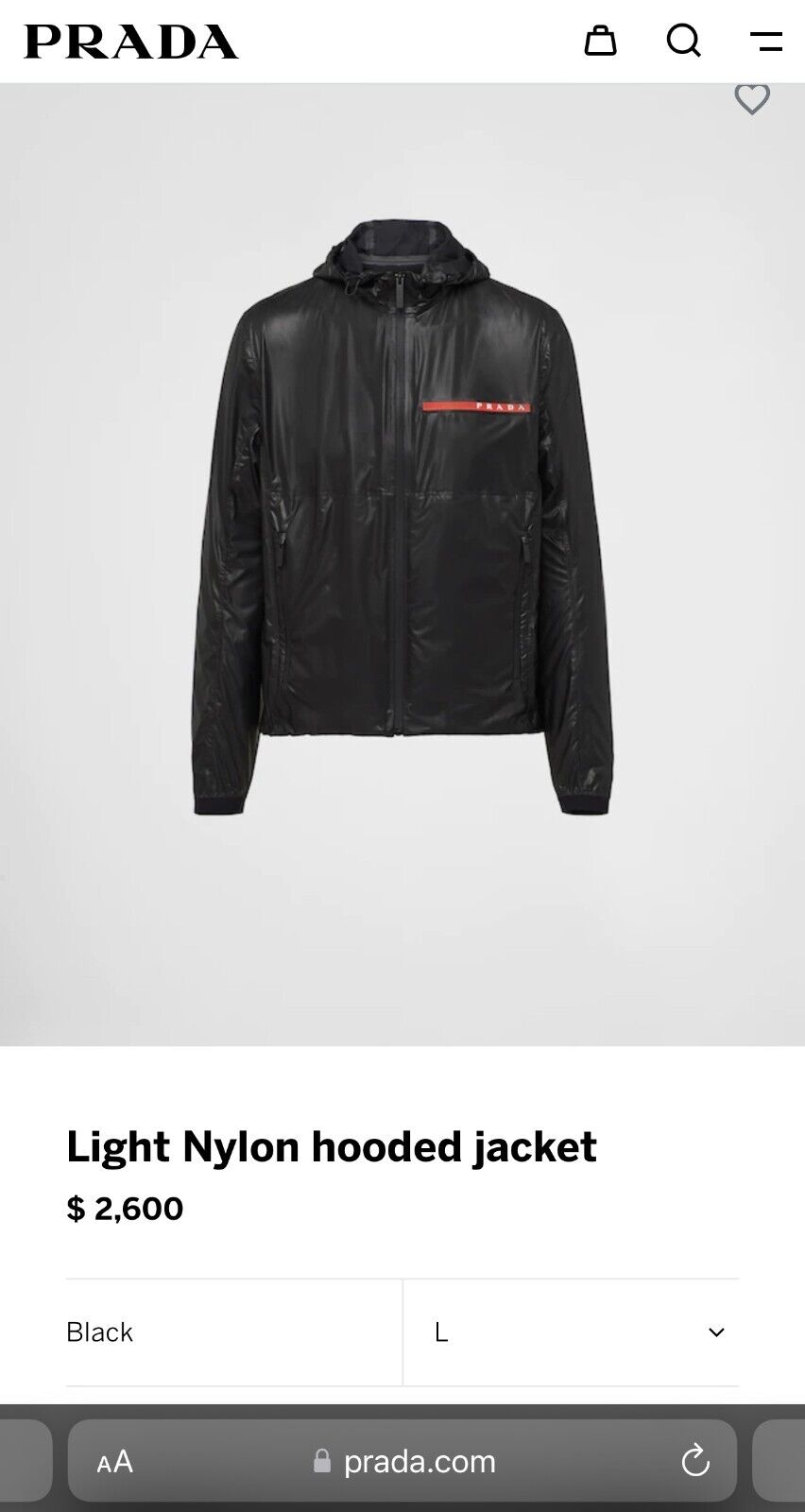 Prada Jacket-Light Nylon hooded jacket 100% Authentic | eBay Prada Jacket-Light Nylon hooded jacket 100% Authentic | eBay