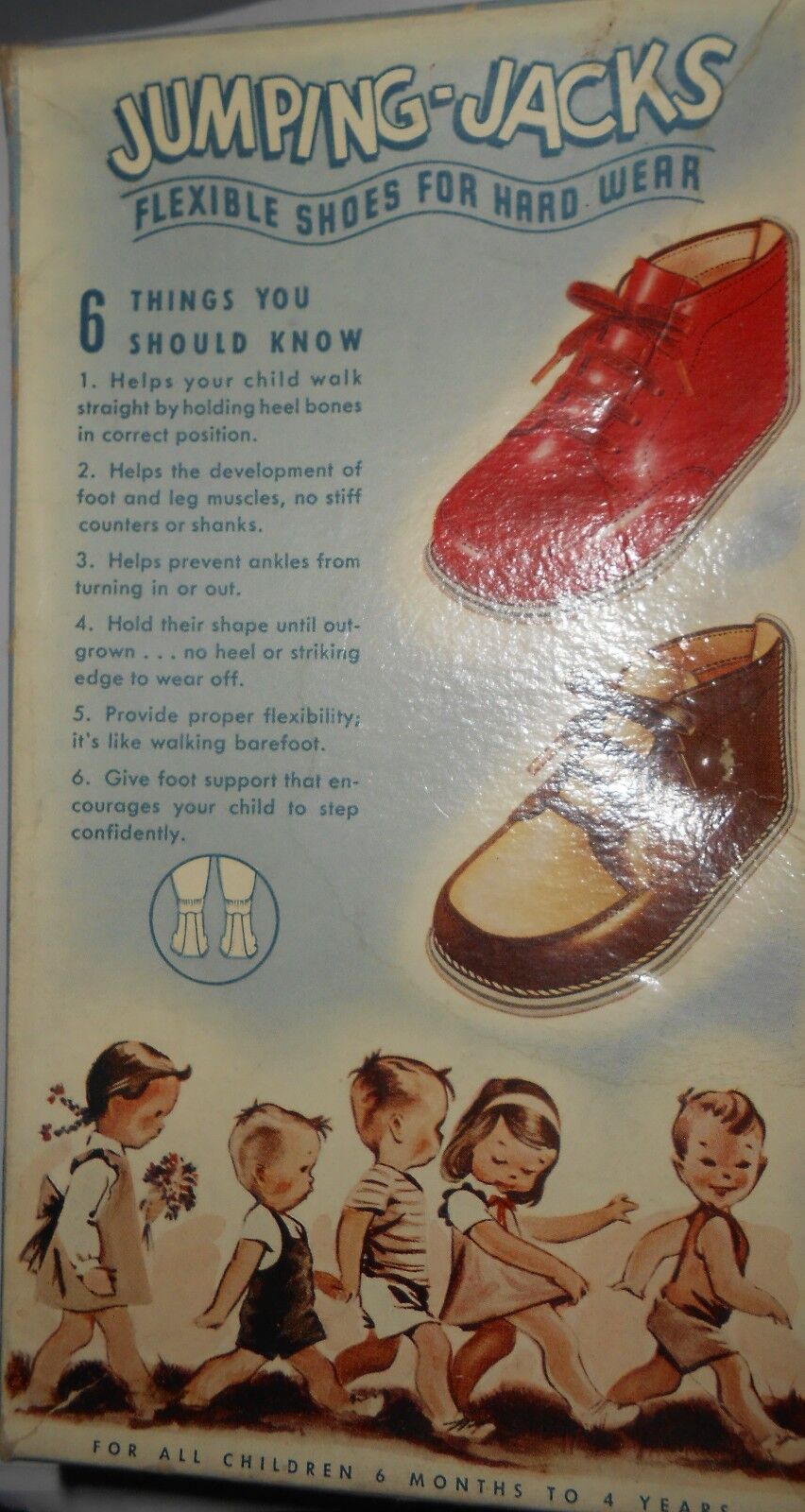 VINTAGE JUMPING JACKS LEATHER BABY SHOES IN BOX*SIZE 5 1/2 D VINTAGE JUMPING JACKS LEATHER BABY SHOES IN BOX*SIZE 5 1/2 D