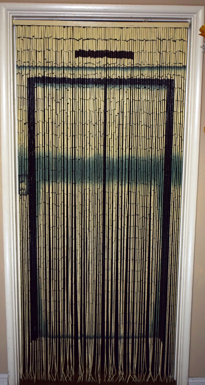 Bamboo Beaded Curtain Under Doorway Room Partition Elevator