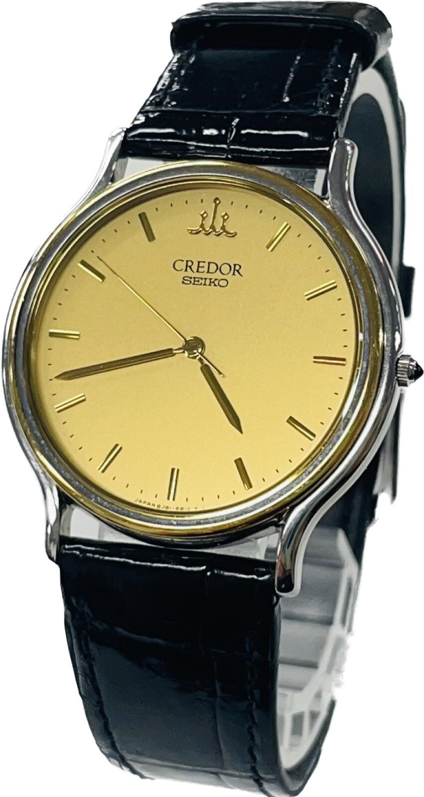 Discount Seiko Credor 8J81-6800 Quartz Gold Dial 32mm Watch