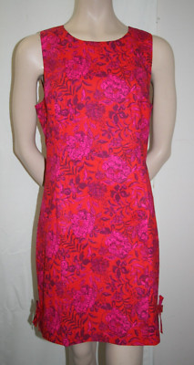 Lilly Pulitzer Mila Stretch Shift Dress Red Secret Hideaway #002245 Sz 14 NEW