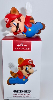 Hallmark Ornament 2022 RACCOON MARIO Powered Up With Mario #1 SUPERMARIO H8