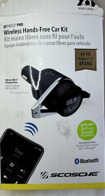 Scosche BTFreq Pro Wireless Hands-Free Car Kit Bluetooth 5.0 FM Dual USB-A/C NEW