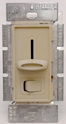 Lutron Skylark S-603PG-IV Ivory Wall Eco-Dimmer Light Switch 600w slide halogen