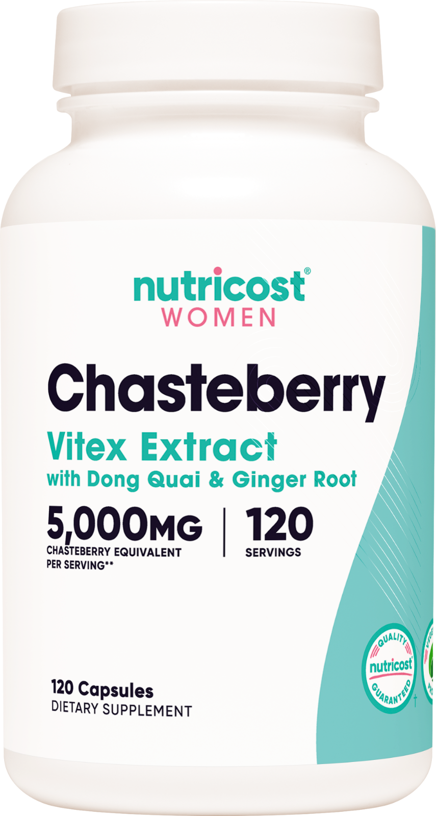 Nutricost Chasteberry с дягилем и корнем имбиря для женщин, 120 капсул