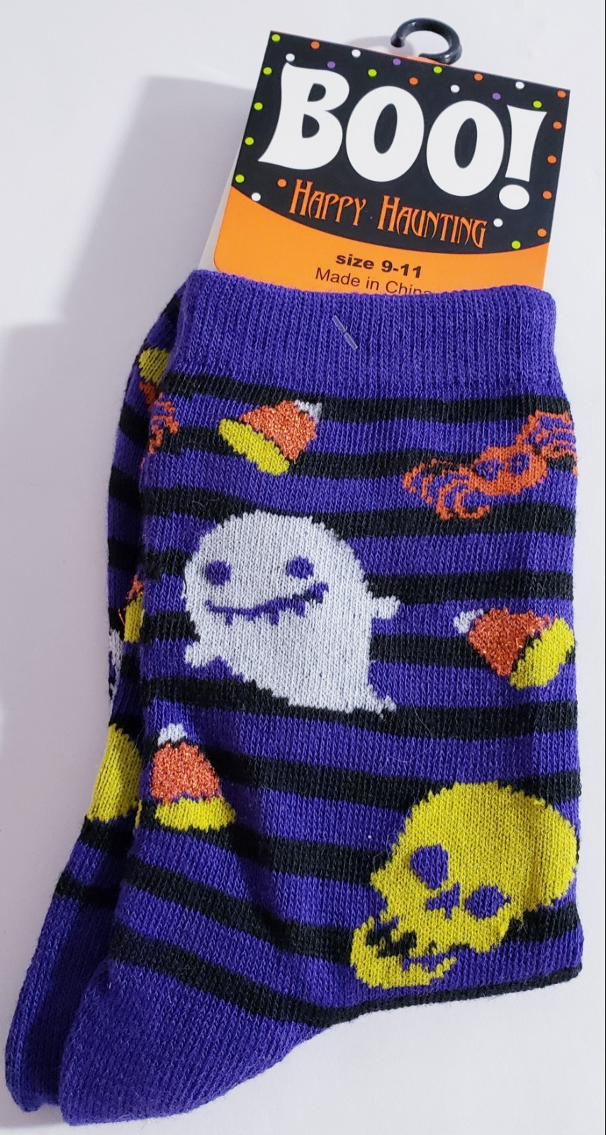 Halloween Socks Ladies Size 6-8 and 9-11 (Purple,Skulls,Ghosts,Spider,Candycorn)