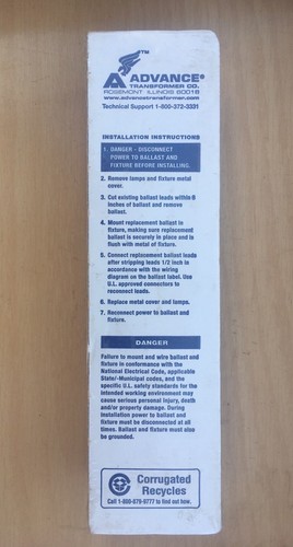 Advance Standard REL-3P32-SC Instant Start Electronic Ballast 120v F32T8 RS/IS