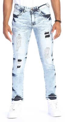 Ripped Skinny Jeans For Men Premium Stretch Denim Ripped Slim Fit Jeans | STYLO