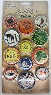 NEW Tim Holtz Idea-ology Embellishments Metal Mixed Media PICK ONE OF 51 TYPES!