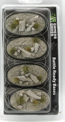 Gamers Grass GGB-ASO60 Arid Steppe Bases Oval 60mm [x4] (Battle Ready Bases) 