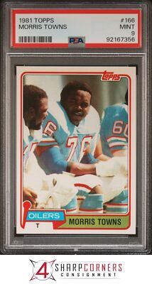 1981 TOPPS #166 MORRIS TOWNS OILERS PSA 9 F4117173-356