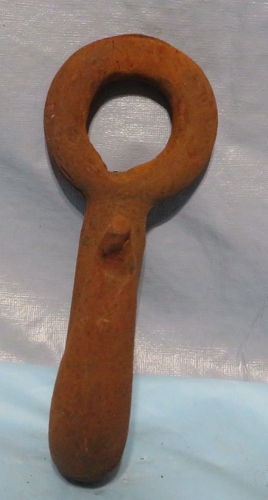 Vintage Rustic Large Steel Log Chain Rigging Eye Hook Steampunk Altered Art