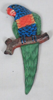 RARE! EXCLUSIVE DESIGNS BY S.L.R. PARROT REFRIGERATOR MAGNET SIZE 5'' TALL #2
