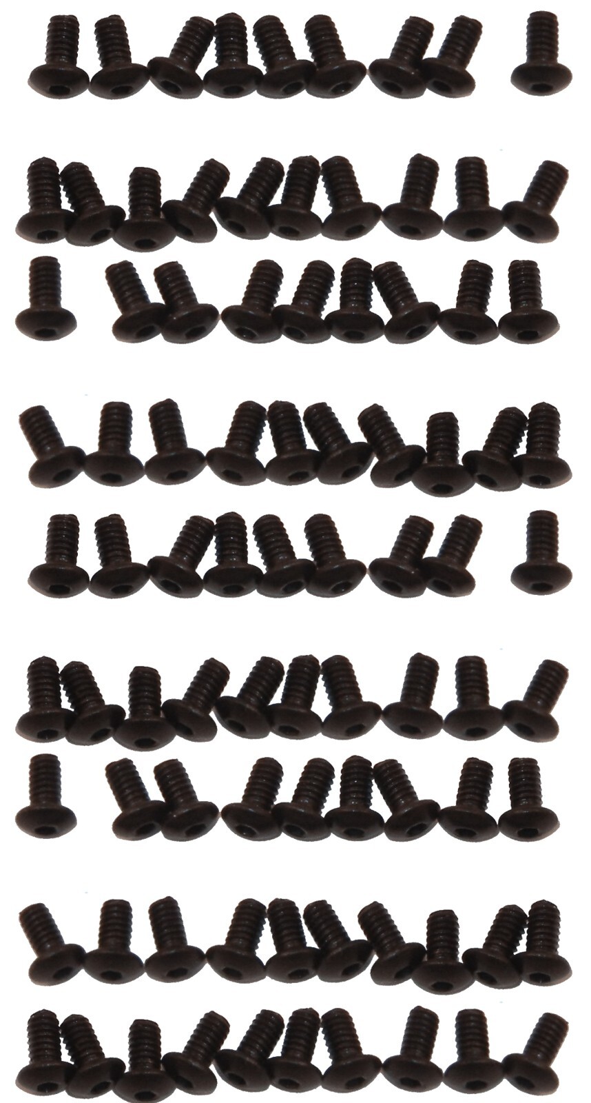 100 BLACK 2-56 Hex-Drive Button-Head 3/16" Screws +100 BLACK Washers For Customs