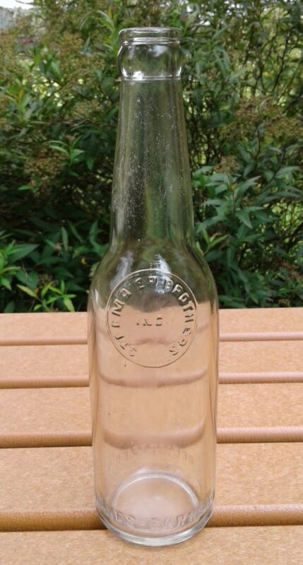 Vintage Stegmaier Brothers Inc Beer Clear Bottle Wilkes-Barre PA Raised Letters