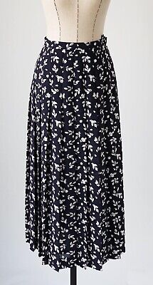 Burberrys Flowers and Leaves Long Pleated Skirts 38