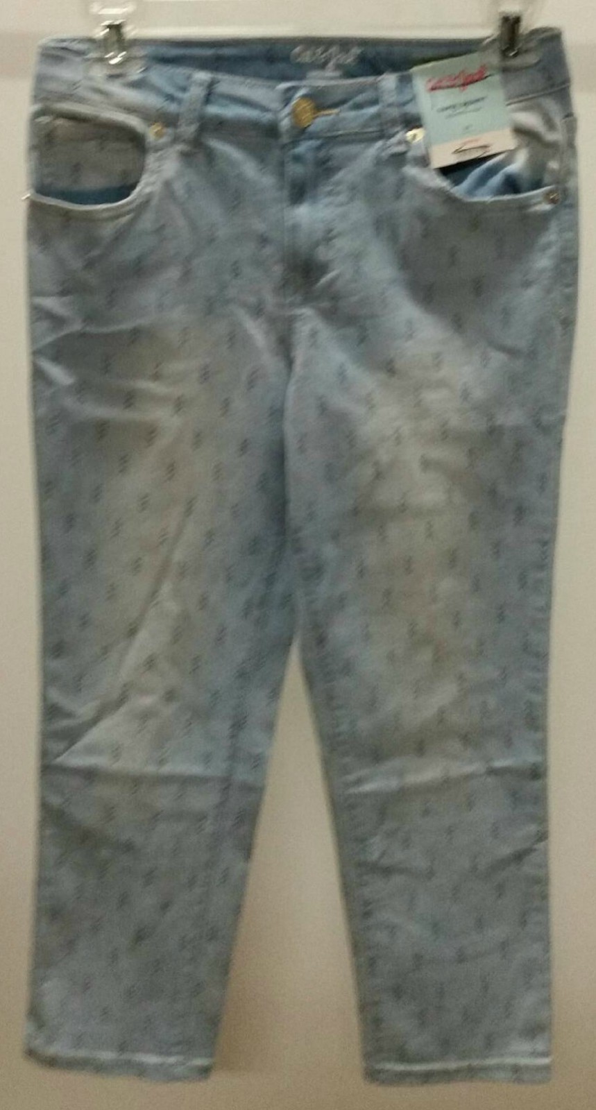 NWT Cat & Jack Girls' Light Blue Denim Super Skinny Stretch Jeans Size: 14