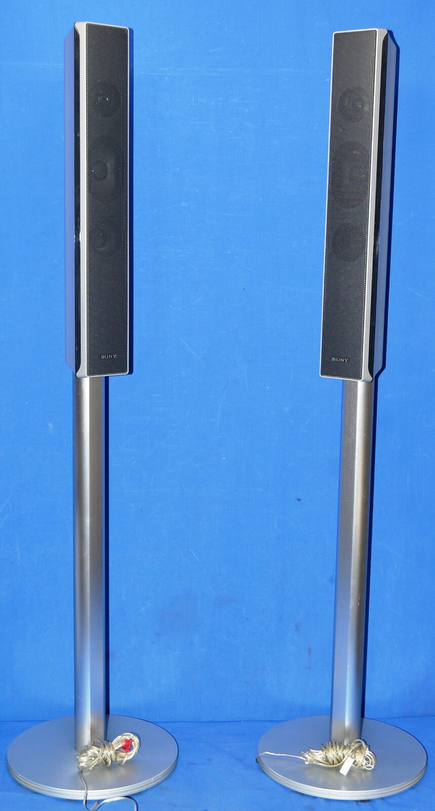 Pair of Sony SS-TS46 Front Right and Left Silver Tower